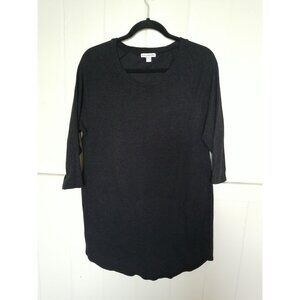 Standard JAMES PERSE Womens Shirt Dress with Hip Pockets 1 Charcoal Cotton Blend